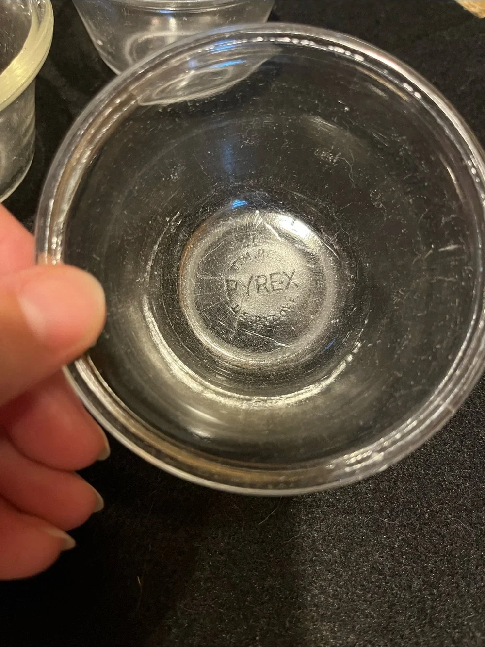 Vintage PYREX Clear Glass Custard Cups Party Ramekins - Set of 3